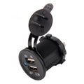 Car Motorcycle ABS Dual Port Charger, 2.1V  2 USB