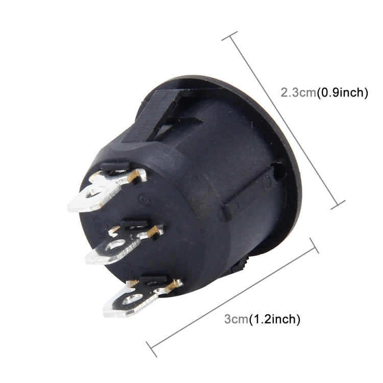 Car Auto Universal DIY 3 Pin Round Cap OFF- ON Push Button, 3 Pin