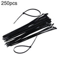 250pcs /Pack 5mm*300mm Nylon Cable Ties, 5mm*300mm Black, 5mm*300mm White