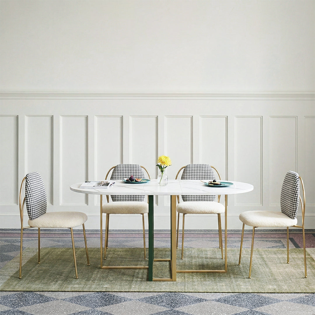 COSCO Modern Folding Dining Table, Green & Grey