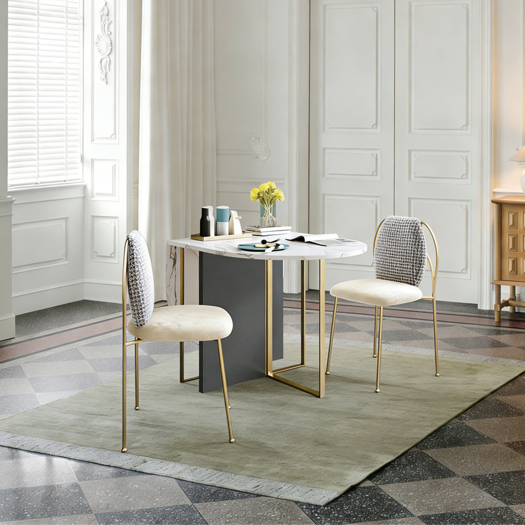 COSCO Modern Folding Dining Table, Green & Grey