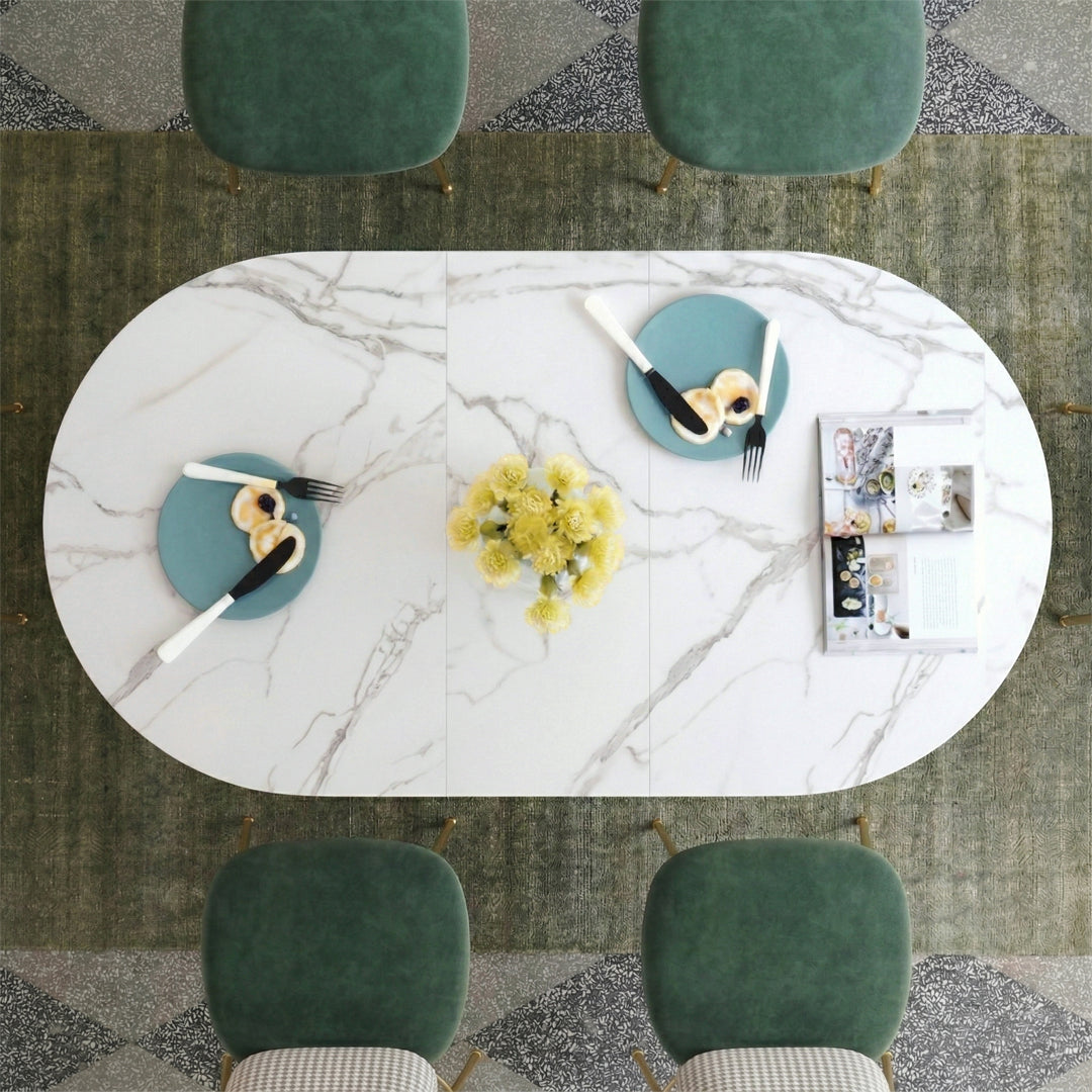 COSCO Modern Folding Dining Table, Green & Grey