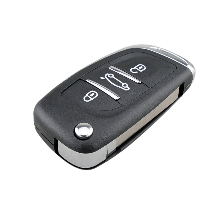 For PEUGEOT Car Keys Replacement 3 Buttons Car Key Case with Grooved and Holder, 3 Buttons with Grooved