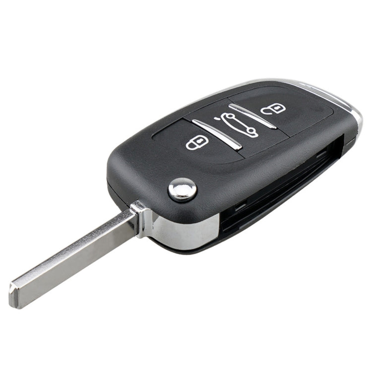 For PEUGEOT Car Keys Replacement 3 Buttons Car Key Case with Holder, without Grooved, 3 Buttons without Grooved