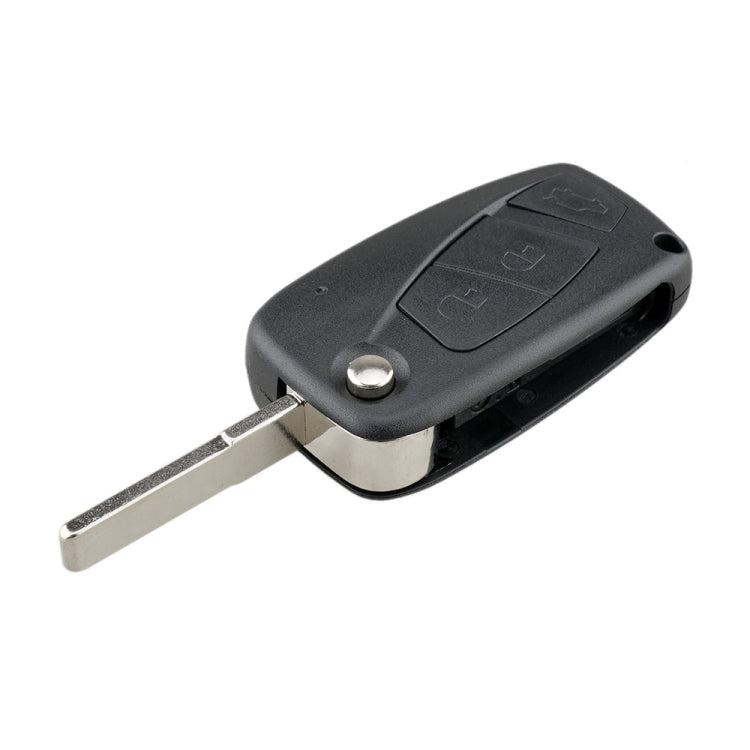 For FIAT Car Keys Replacement 3 Buttons Car Key Case with Side Battery Holder, Black, Blue