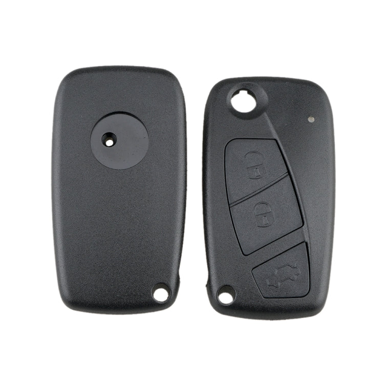 For FIAT Car Keys Replacement 3 Buttons Car Key Case with Side Battery Holder, Black, Blue