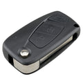 For FIAT Car Keys Replacement 3 Buttons Car Key Case with Side Battery Holder, Black, Blue