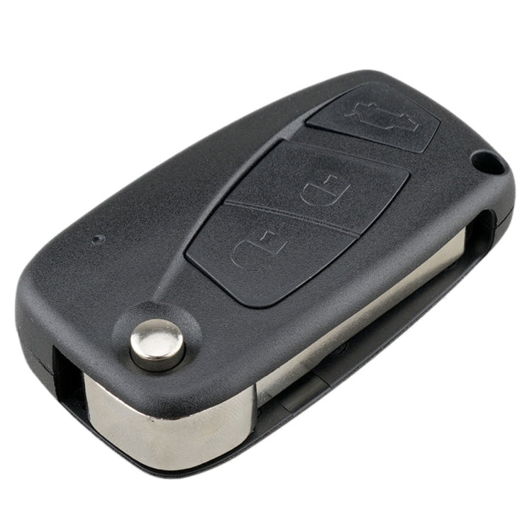 For FIAT Car Keys Replacement 3 Buttons Car Key Case with Side Battery Holder, Black, Blue