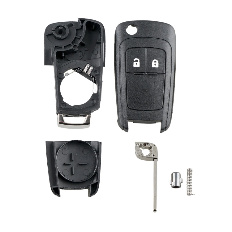 For Opel Car Keys Replacement 2 Buttons Car Key Case with Foldable Key Blade, 2 Buttons with Foldable Key Blade