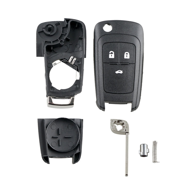 For Opel Car Keys Replacement 3 Buttons Car Key Case with Foldable Key Blade, 3 Buttons with Foldable Key Blade