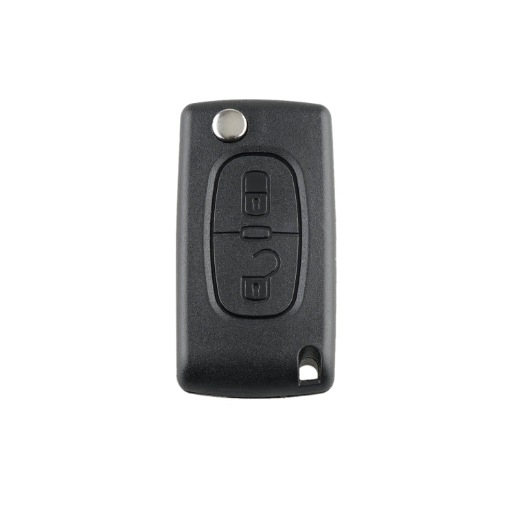 For PEUGEOT 2 Buttons Intelligent Remote Control Car Key with Integrated Chip & Battery & Holder, without Grooved, Frequency: 433MHz, 2 Buttons without Grooved