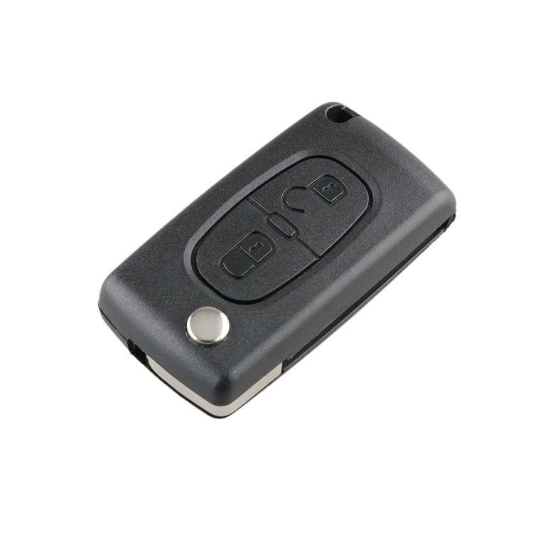 For PEUGEOT 2 Buttons Intelligent Remote Control Car Key with Integrated Chip & Battery & Holder, without Grooved, Frequency: 433MHz, 2 Buttons without Grooved