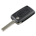 For PEUGEOT 2 Buttons Intelligent Remote Control Car Key with PCF7961 Integrated Chip & Battery & Holder & Slotted Key Blade & ASK Signal, Frequency: 433MHz, 2 Buttons with Slotted Key Blade