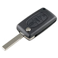 For PEUGEOT 3 Buttons Intelligent Remote Control Car Key with Integrated Chip & Battery & Holder & Slotted Key Blade, Frequency: 433MHz, 3 Buttons