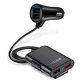 HMQ-C801 1.8m 8A Max 4 Ports USB Car Charger with Extending USB HUB for Front & Back Seat Charging, HMQ-C801
