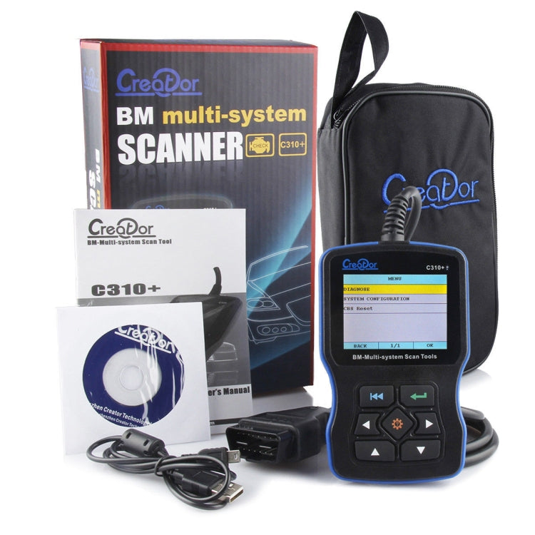 Creator C310+ V12 Car OBD2 Scanner Car Diagnostic Tool OBD 2 Automotive Scanner for BMW, Creator C310+