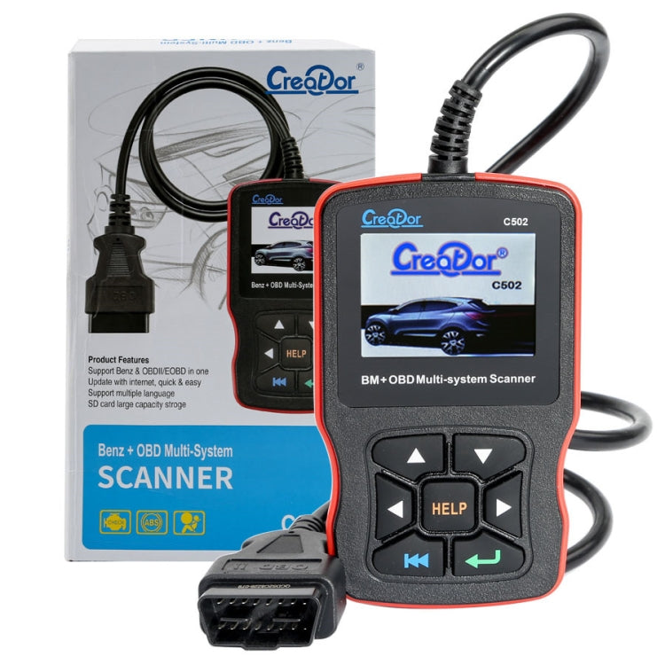 Creator C502 V7.6 Car OBD2 Multi-system Scanner Car Diagnostic Tool for Mercedes-Benz before 2016, Creator C502