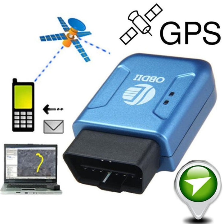 TK206 2G GPS OBD2 Real Time GSM Quad Band Anti-theft Vibration Alarm GSM GPRS Mini GPS Car Tracker (Blue)