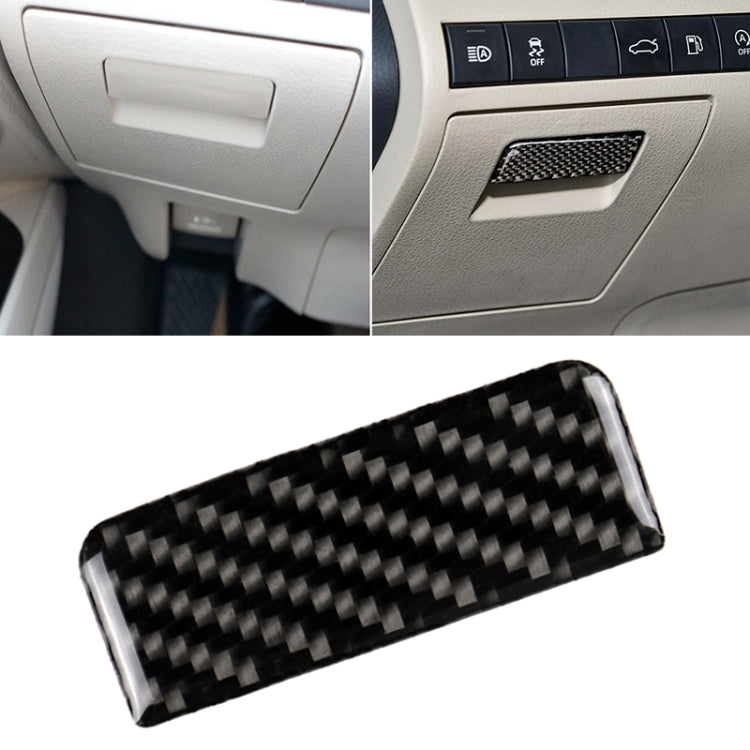 Car Carbon Fiber Main Driving Storage Box Handle Decorative Sticker for Toyota Eighth Generation Camry 2018-2019, Main Driving Storage Box Handle