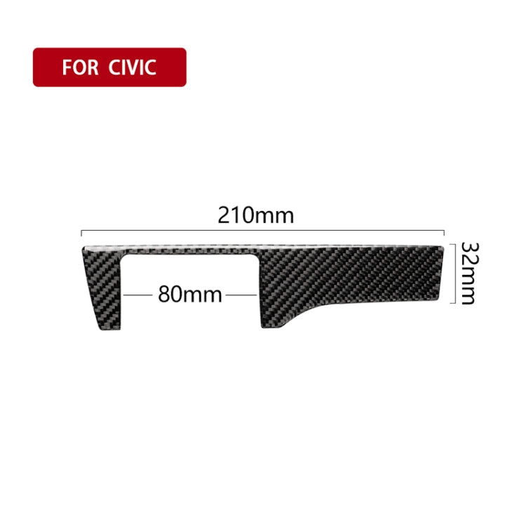 Car Carbon Fiber Headlight Switch Panel Decorative Sticker for Honda Tenth Generation Civic 2016-2019, Left Drive, Headlight Switch