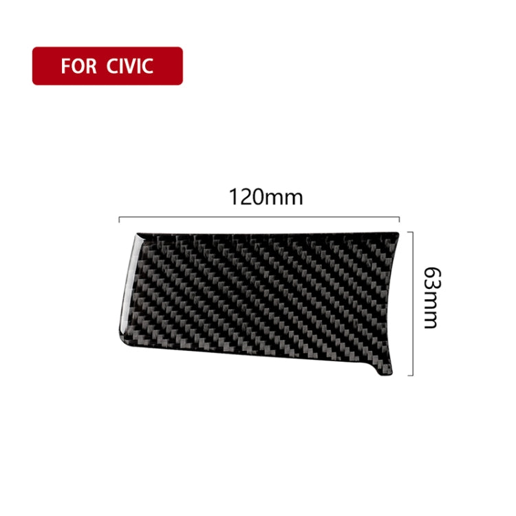 Car Carbon Fiber Central Control Left Stripe Decorative Sticker for Honda Tenth Generation Civic 2016-2019, Left Drive, Central Control Left Stripe