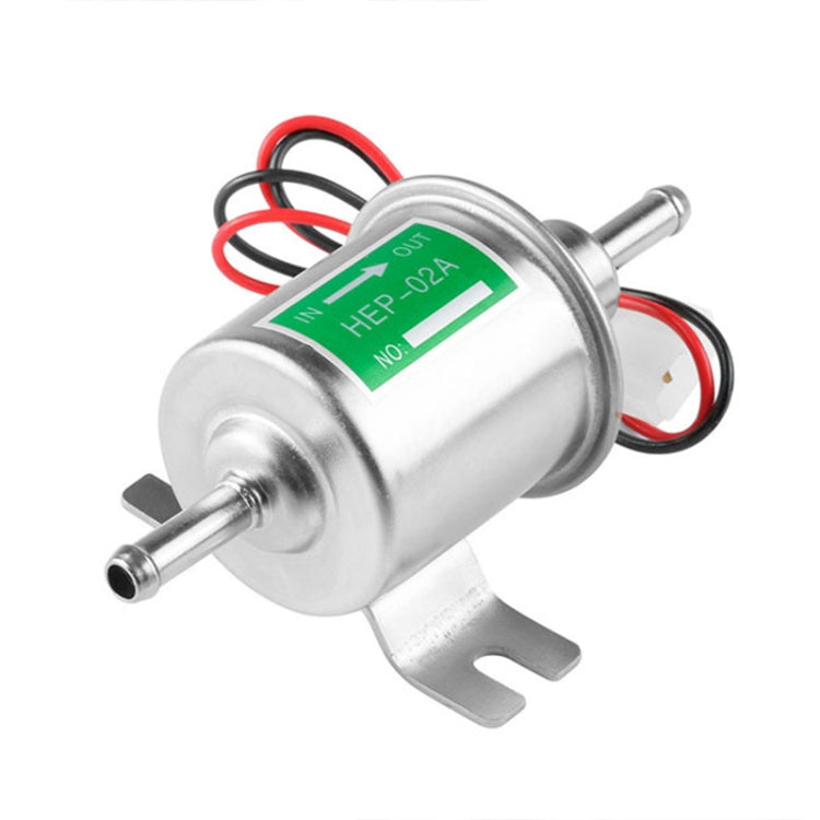 HEP-02A Universal Car 12V Fuel Pump Inline Low Pressure Electric Fuel Pump, 12V (Gold), 12V (Silver)