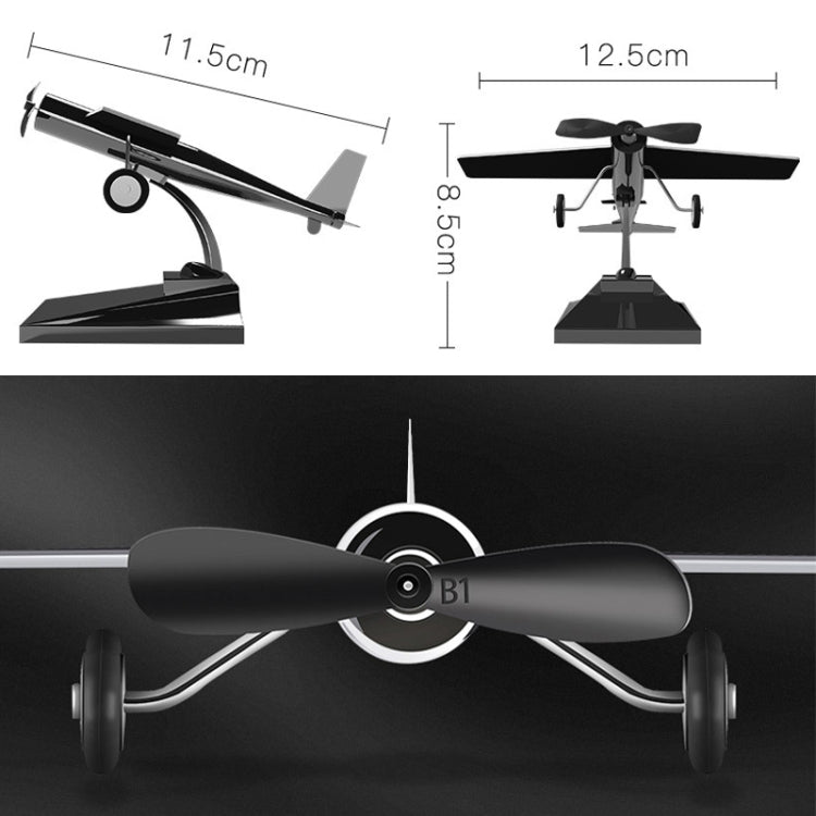 Car Interior Decoration Accessories Aircraft Model Ornaments Propeller Rotating Solar Energy Ornament