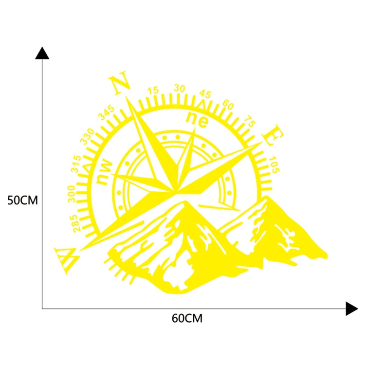 Car Styling Mountain Compass PVC Sticker Auto Decorative Sticker, D-813