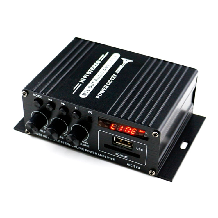 AK370 12V Household / Car Bluetooth HIFI Amplifier Audio with Remote Control , AK370