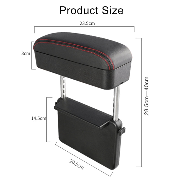 2 PCS Universal Car Wireless Qi Standard Charger PU Leather Wrapped Armrest Box Cushion Car Armrest Box Mat with Storage Box, 2pcs(Grey), 2pcs(Beige), 2pcs(Brown), 2pcs(Black), 2pcs(Black Red), 2pcs(Black White)