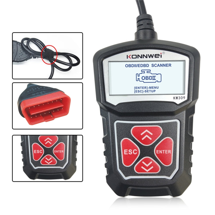KONNWEI KW309 V309 V310 MS309 Code Reader OBD2 Scanner Diagnostic Tool, KW309