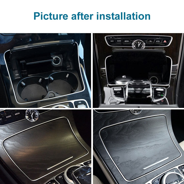 2056830900 Car Cup Holder Electroplating Trim Decorative Frame for Mercedes-Benz C Class W205, Cup Holder Electroplating Decorative Frame