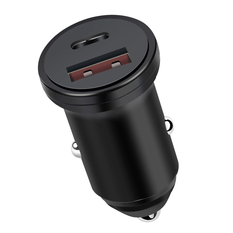 PD 20W USB-C / Type-C  QC 3.0 USB Interface Fast Charging Car Charger (Black)