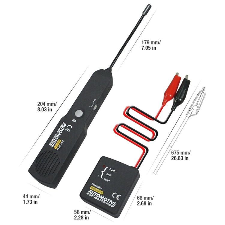 EM415 Car Open Circuit Short Circuit Detector Car Repair Tool Line Finder, EM415