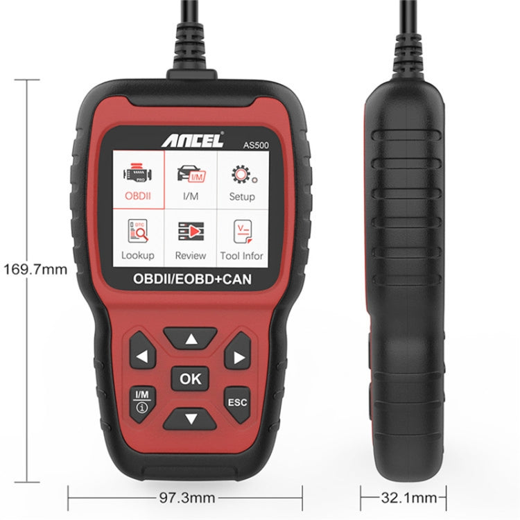 Ancel AS500 OBDII Scanner Engine Reader Car Diagnostics Tool, AS500