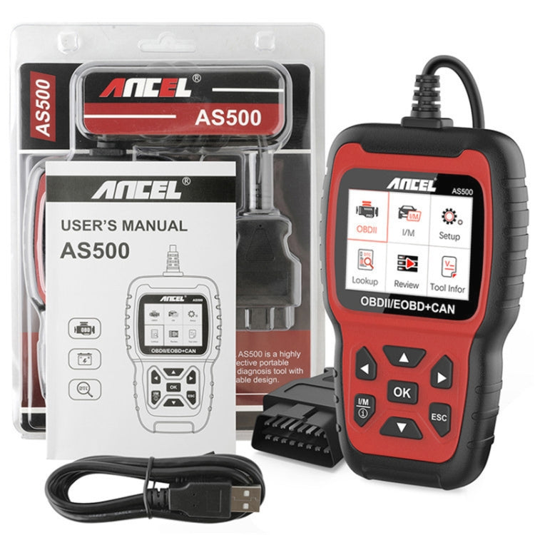 Ancel AS500 OBDII Scanner Engine Reader Car Diagnostics Tool, AS500