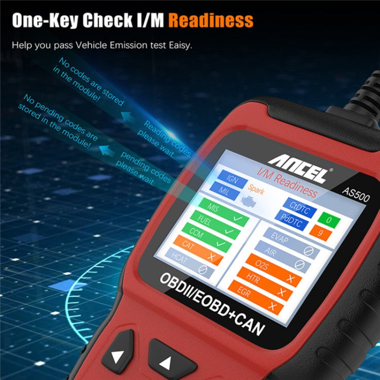 Ancel AS500 OBDII Scanner Engine Reader Car Diagnostics Tool, AS500