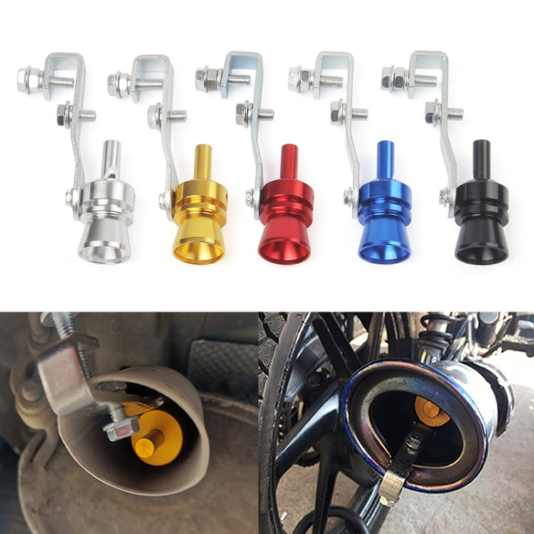 Universal Aluminum Turbo Sound Exhaust Muffler Pipe Whistle Car / Motorcycle Simulator Whistler, Size: M, Outside Diameter: 23mm, Size: M (Black), Size: M (Gold), Size: M (Blue), Size: M (Red), Size: M (Silver)