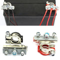 FOXSUR 1 Pair Car Automotive Battery Wire Cable Terminals Clamp Connectors Kit, Wire Cable Terminals