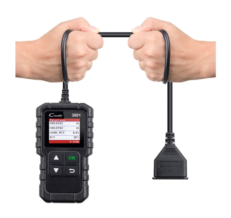 Launch Creader CR3001 Car Color Screen Code Reader OBD2 Fault Detector Diagnostic Tool, Launch Creader CR3001
