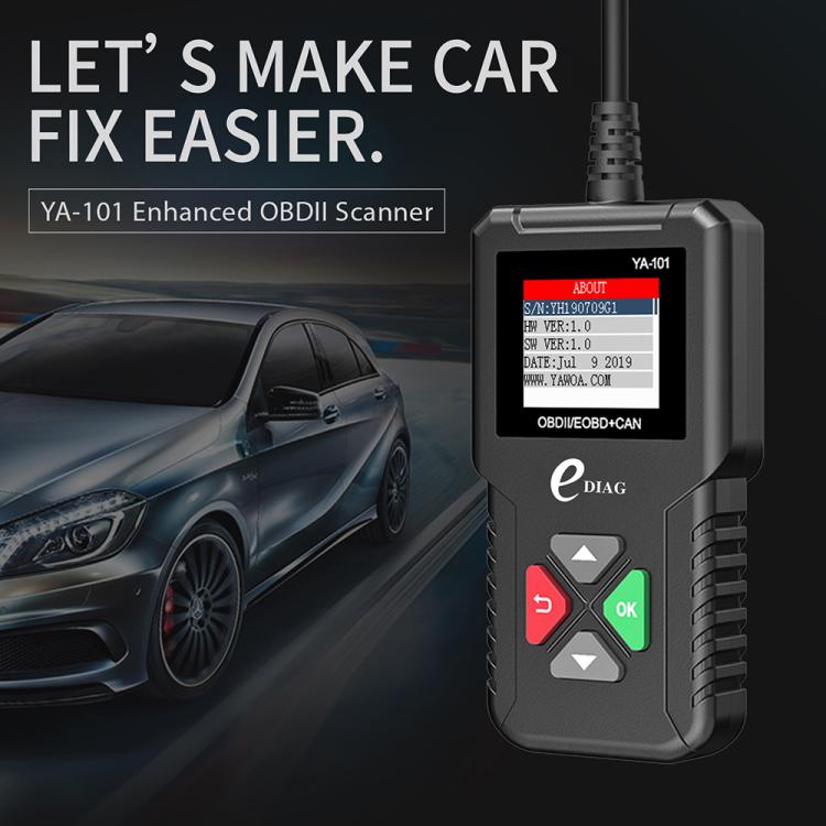 YA101 Car Mini Code Reader OBD2 Fault Detector Diagnostic Tool, YA101