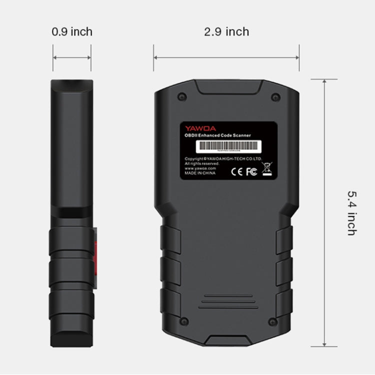 YA201 Car Mini Code Reader OBD2 Fault Detector Diagnostic Tool, YA201