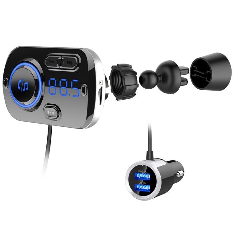 BC49BQ Car Digital Radio Receiver Bluetooth MP3 Player FM Transmitter Voice Assistant QC3.0 Quick Charger, BC49BQ