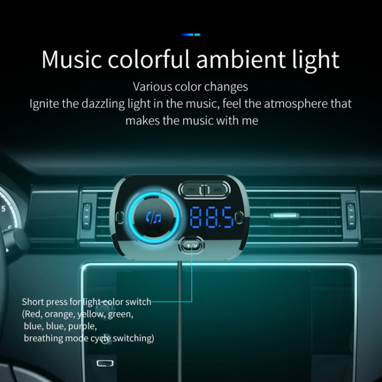 BC49BQ Car Digital Radio Receiver Bluetooth MP3 Player FM Transmitter Voice Assistant QC3.0 Quick Charger, BC49BQ