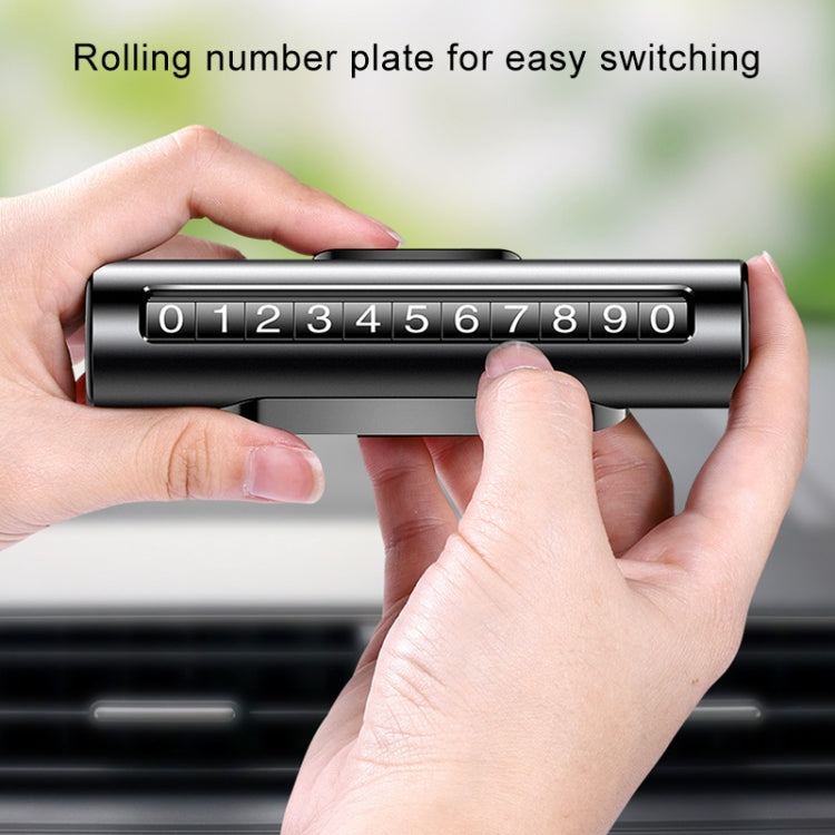 Car Metal Roller Creative Temporary Parking Card Parking Number Card, Metal Roller(Black), Metal Roller(Red), Metal Roller(Silver), Metal Roller (Silver Grey)