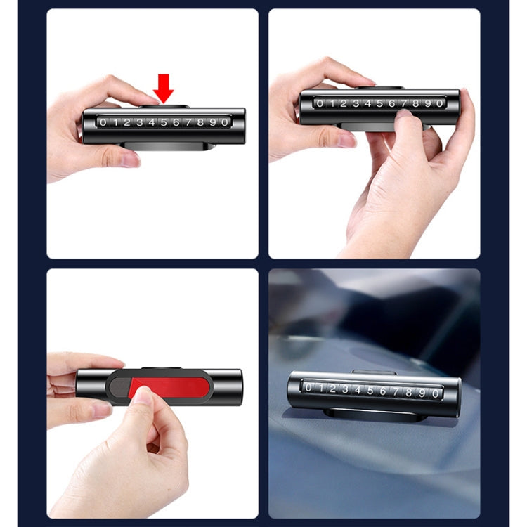 Car Metal Roller Creative Temporary Parking Card Parking Number Card, Metal Roller(Black), Metal Roller(Red), Metal Roller(Silver), Metal Roller (Silver Grey)