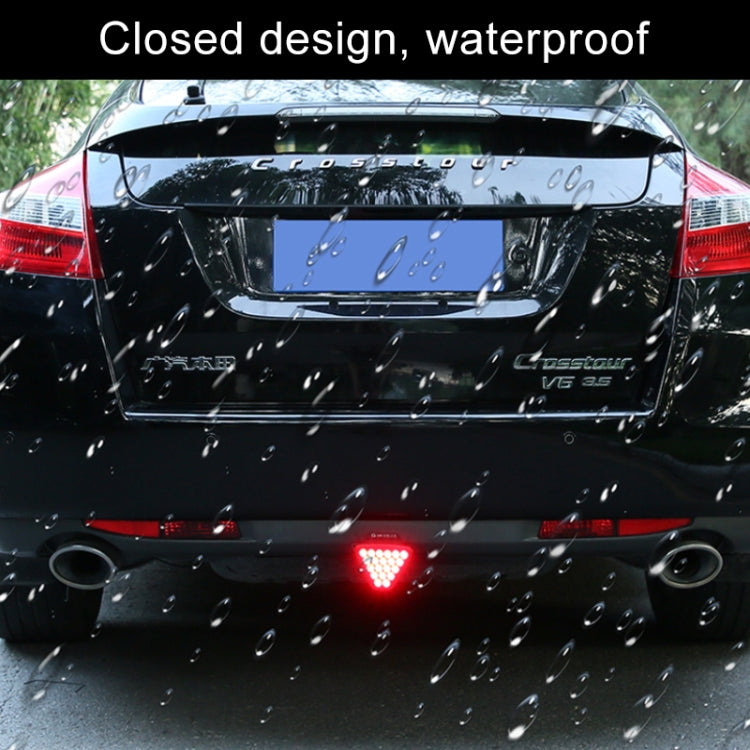 DC12V 1W Car Triangle Highlight Brake Lights Reversing Light with 20LEDs SMD-3528, Triangle (Black), Triangle (Red), Triangle (Transparent)