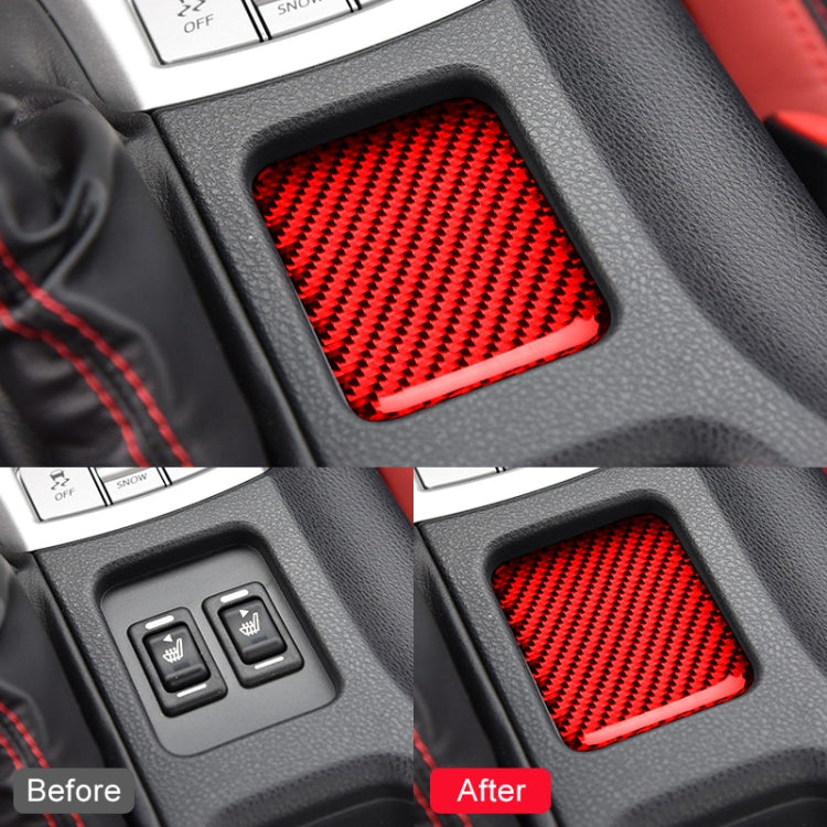 Car Carbon Fiber Seat Heating Panel Decorative Sticker for Subaru BRZ / Toyota 86 2013-2019, Left and Right Drive Universal without Hole, Seat Heating Panel
