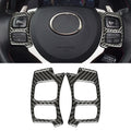 Car Carbon Fiber Steering Wheel Button Decorative Sticker for Lexus IS250 NX200 200t 300h 13-, Left Drive, Steering Wheel Button A Style, Left Drive