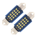 2pcs 39mm DC12-24V / 1W / 6000K / 60LM 15LEDs SMD Car Reading Lamp Dome Light, 39mm